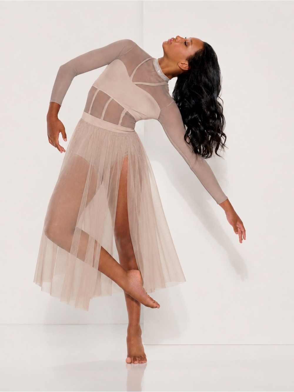 Kelle dance costume nude FIRE TO THE RAIN contemporary lyrical 5360 SA adult